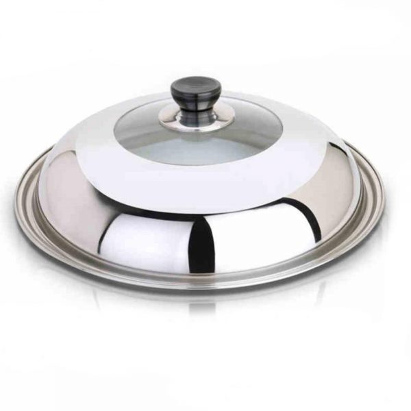 Wok Pan Lids Stainless Steel Universal Pan Cover - Image 2
