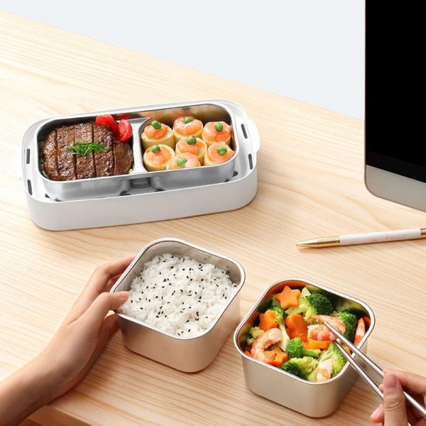 Double-layer Lunch Box Stainless Steel Liner Rice Cooker - Image 4