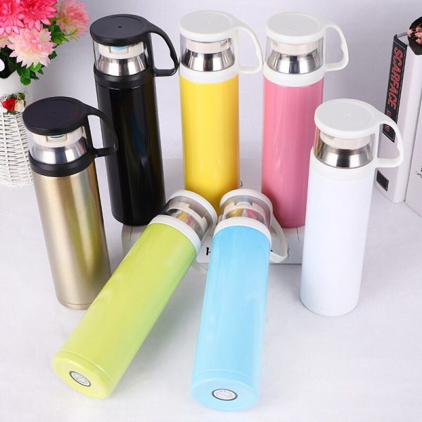 Stainless Steel Vacuum flask with Transparent Cover Thermos cup - Image 2