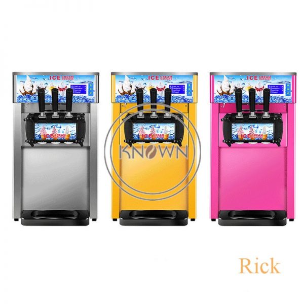 Commercial Air-Cooling Soft Ice Cream Machine - Indulge in 3 Irresistible Flavors, 16L/H Output for Sweet Cone Delights - Image 4