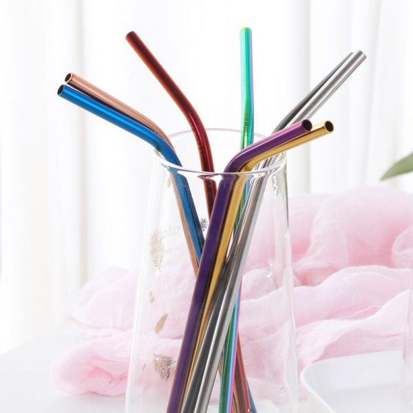 100PCS Reusable Stainless Steel Straw - Image 2