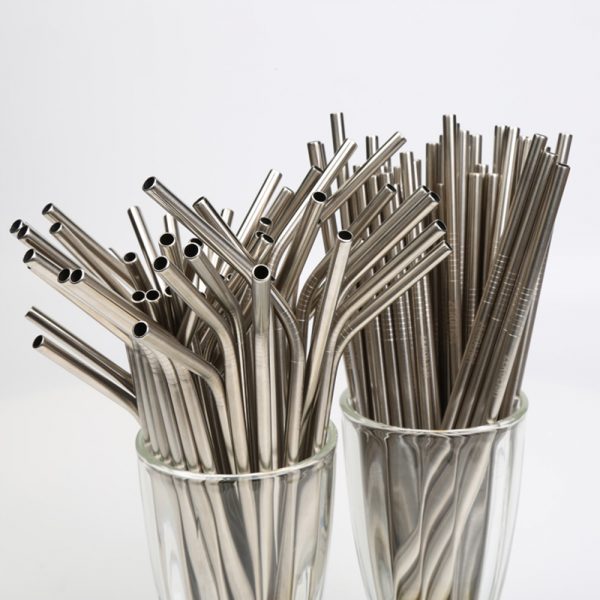 Drinking Straws With Cleaner Brush Metal Straw