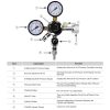 Thread to Barb CO2 Kegerator Regulator - Image 3