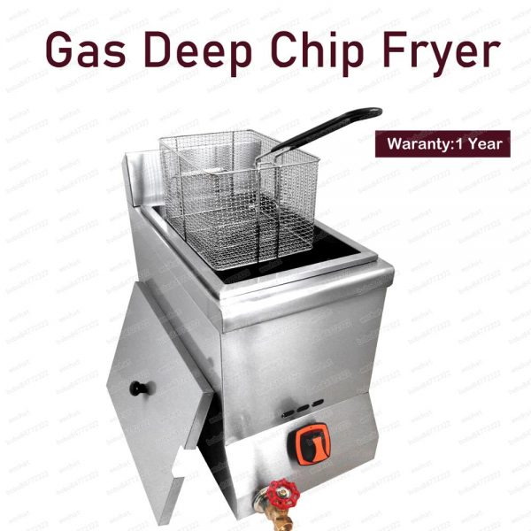 12L LPG Gas Potato Chips Fish Deep Fat Fryer Single Tank