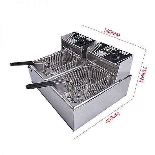 Electric Deep Frye 12L Countertop Stainless Steel Large - Image 3