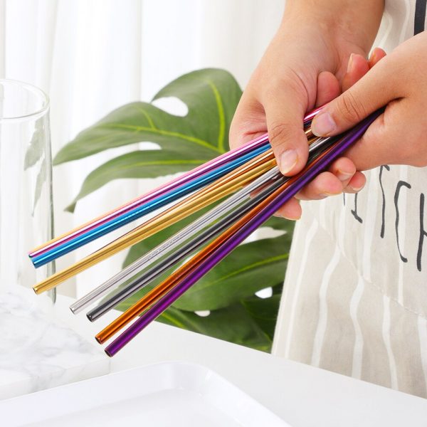 100PCS Reusable Stainless Steel Straw - Image 5