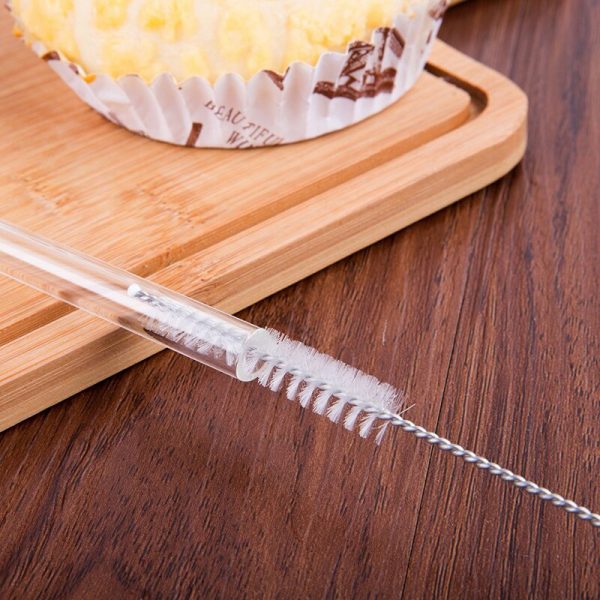 Eco Friendly Drinking Straws with Cleaning Brush Glass - Image 5