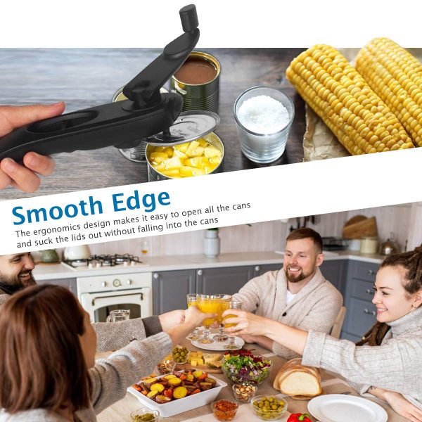 8 In 1 Multifunctional Can Opener Manual ABS Stainless Steel - Image 4