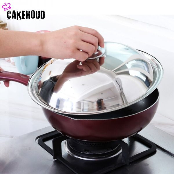 Wok Cover With Knob Thickened Heat-resistant