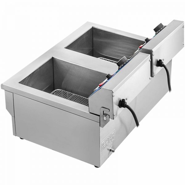 Electric Deep Fat Chip Fryer Dual Tank - Image 4