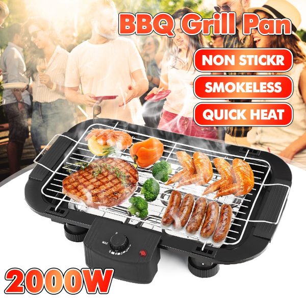 Outdoor Portable Smokeless Electric Pan Grill BBQ - Image 2