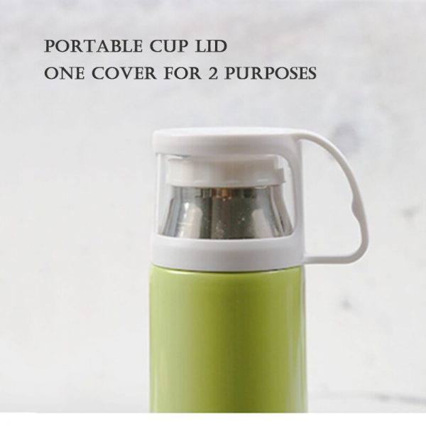 Stainless Steel Vacuum flask with Transparent Cover Thermos cup - Image 5