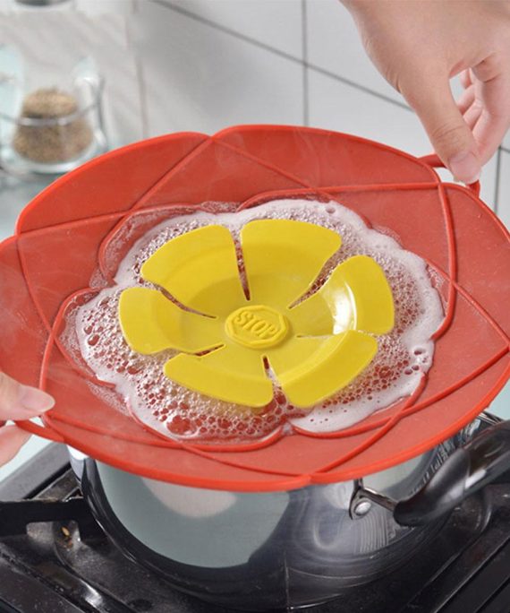 Silicone lid Spill Stopper Cover For hot Pan