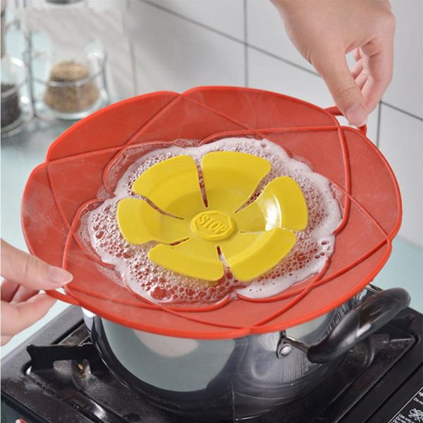 Silicone lid Spill Stopper Cover For hot Pan