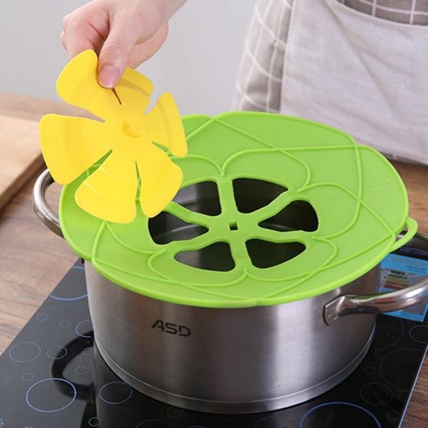 Silicone lid Spill Stopper Cover For hot Pan - Image 5