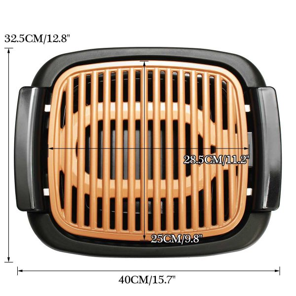 220V Outdoor Portable Smokeless Electric Pan Grill BBQ - Image 5