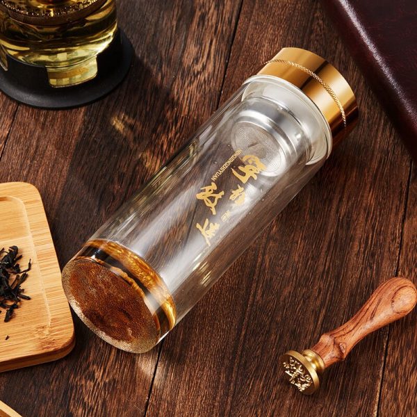 Double Transparent Glass Males's Tea Insulation - Image 2