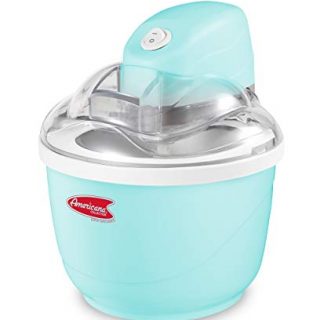 Elite Gourmet Americana EIM-520 By Elite Maxi-Matic 1 Quart Automatic Easy Homemade Electric Ice Cream Maker, Frozen Yogurt, Sorbet, Gelato Treat, with Recipes, Blue