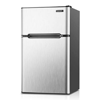 2 Door Mini Fridge with freezer