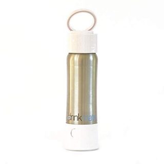Drinkmate instaFizz - Portable Sparkling Water and Soda Maker Bottle, Carbonate ANY Drink On the Go - Includes 21oz Stainless Steel, Eco-Friendly Bottle - White (includes four 8g CO2 chargers)