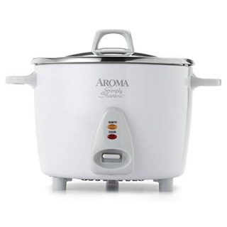 Aroma Housewares Select Rice Cooker Stainless Steel Inner Pot, 6-Cup(cooked) / 1.2Qt, ARC-753SG