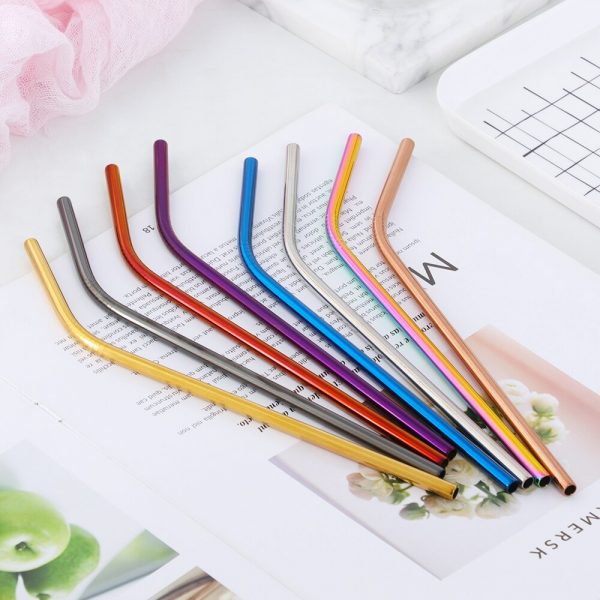 100PCS Reusable Stainless Steel Straw - Image 3