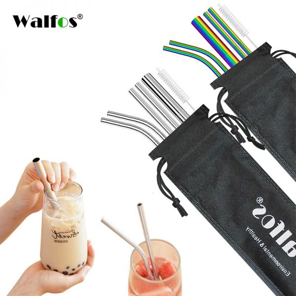 Set Reusable Christmas Stainless Steel Drinking Straws - Image 2