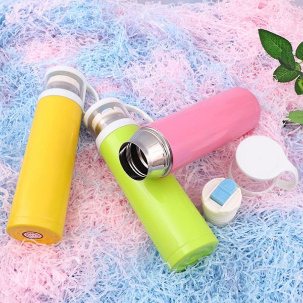 Stainless Steel Vacuum Flask Transparent Cover Large - Image 2