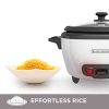 BLACK+DECKER, 6-Cup Cooked/3-Cup Uncooked Rice Cooker and Food Steamer - Image 4