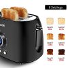 2 Slice Toaster, SACVON Stainless Steel Bagel Toaster with Big Timer - Image 2