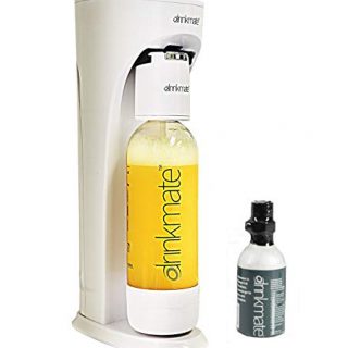 DrinkMate B018K1C468 AmazonUs/IDRIP free Carbonating Bottle, 3 oz (10L) CO2 Starter Cylinder and Patented Fizz Infuser, Ivory White