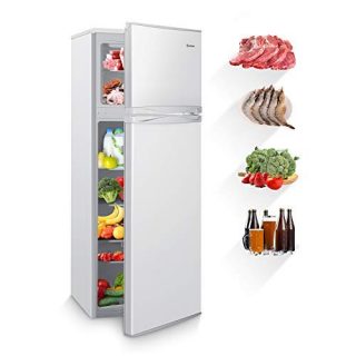Dual Door Fridge with Freezer Compact Refrigerator
