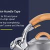Water Kettle For Stovetop, Real Wood Cool Handle - Image 9