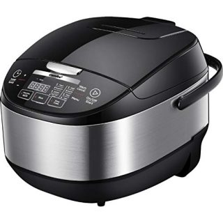 COMFEE' 5.2Qt Asian Style Programmable All-in-1 Multi Cooker, Rice Cooker, Slow Cooker, Steamer, Sauté, Yogurt Maker, Stewpot with 24 Hours Delay Timer and Auto Keep Warm Functions