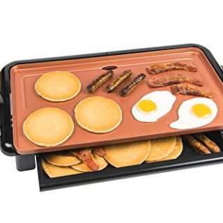 Non-Stick Copper Griddle with Warming Drawer