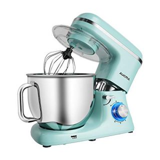 Aucma Stand Mixer,7.4QT 6-Speed Tilt-Head Food Mixer, Electric Kitchen Mixer with Dough Hook, Wire Whip & Beater