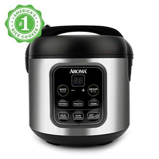 Aroma Housewares ARC-994SB 2O2O model, Rice, Grain, Saute Pan, Slow Cooker, Steamer, Stewpot, Oatmeal, Risotto, Soup Maker, 8-cup cooked/4-cup uncooked/2QT, Stainless Steel (Renewed)