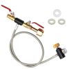 CGA320 G1/2 CO2 Cylinder Refill Adapter Hose, CO2 Refill Station Connector Kit for Filling Soda Maker Sodastream Tank(36inch Hose, Dual Valve With Gauge)