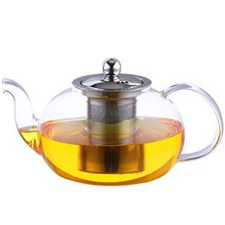 Antner 1200ml/40oz Glass Teapot with Removable Infuser