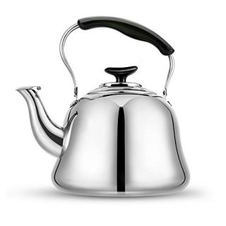 Stainless Steel 2L Whistling Tea Kettle with Folding Handle – Quick Boil and Stylish Design for Tea Lovers. 
