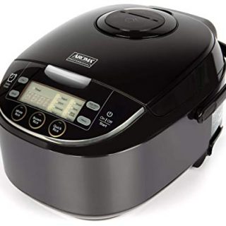 Aroma Housewares ARC-6106AB Japanese Style, Multi, Rice Warmer, Steamer, Saute-Then-Simmer, Cake Maker, Slow Cooker, 6-Cup Uncooked, Black