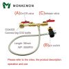 Cylinder Refill Adapter Hose - Effortless Soda Maker Tank Refilling Kit with Pressure Gauge (36-inch Hose, Dual Valve With Gauge) - Image 2