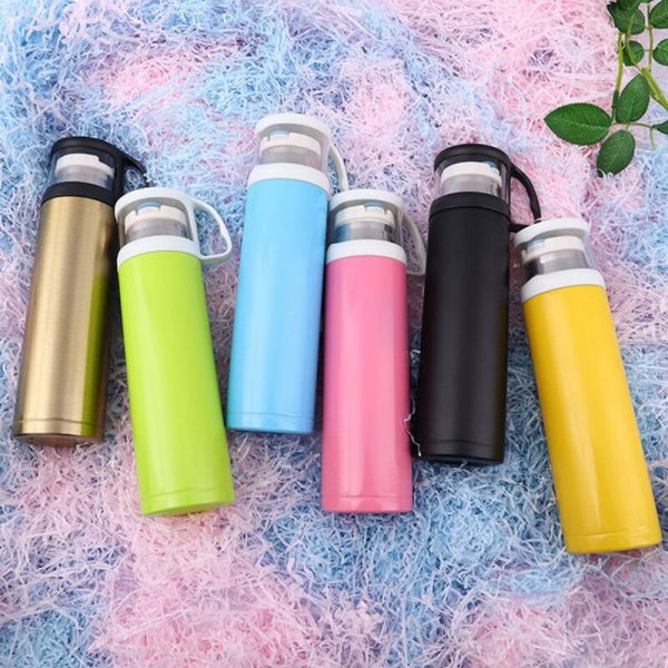 Stainless Steel Vacuum Flask Transparent Cover Large