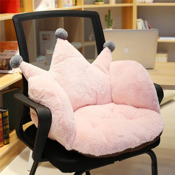 Creative Cartoon Crown Cushion for Chair – Memory Foam Back Support Cushion with Non-Slip Design 👑🪑 - Image 5