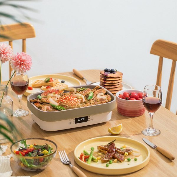 110V/220V Folding Electric Skillet Multi Cookers - Image 2