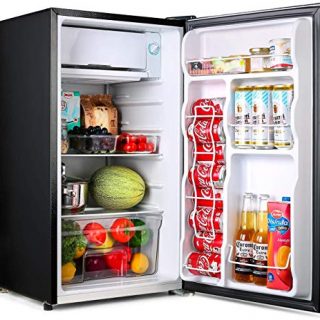 Refrigerator, 3.2 Cu Ft Mini Fridge with Freezer