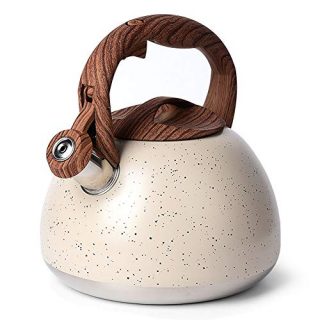 Induction Natural Stone Marble Teapot with Anti-Hot Wooden Handle