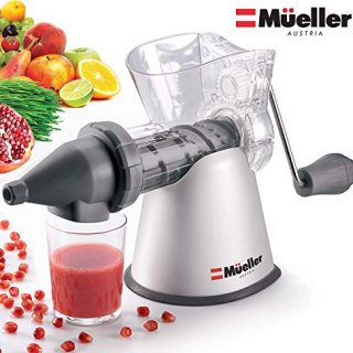 Mueller Masticating Slow-Juicer for-Celery, Wheatgrass, Kale, Spinach, and any other Leafy Greens, Live-Enzyme Cold Press Process and Easiest 5 minute Cleanup!
