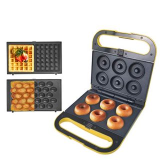 Health and Home 3 Interchangeable Baking Plates for Making Doughnut or Waffle Maker-Eggette and Much More