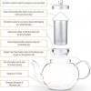 Glass Teapot with Removable Stainless Steel Strainer - Image 2